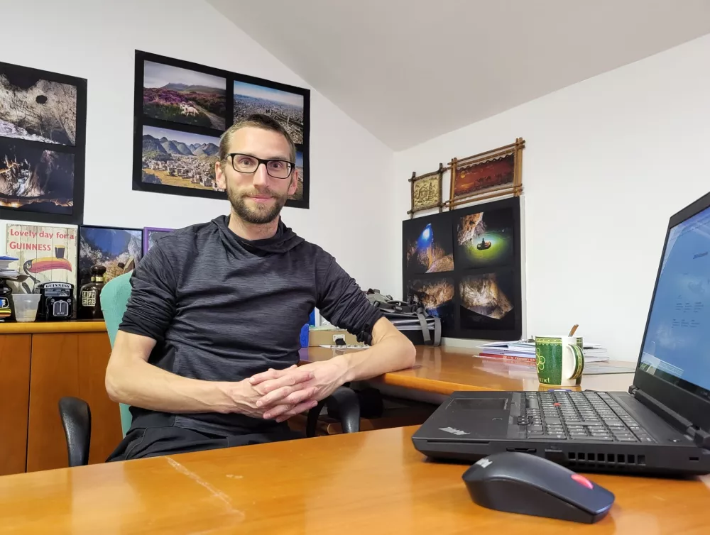 dr. Matej Blatnik, krasoslovec, In&scaron;titut za raziskovanje krasa ZRC SAZU / Foto: Katja Gle&scaron;čič 