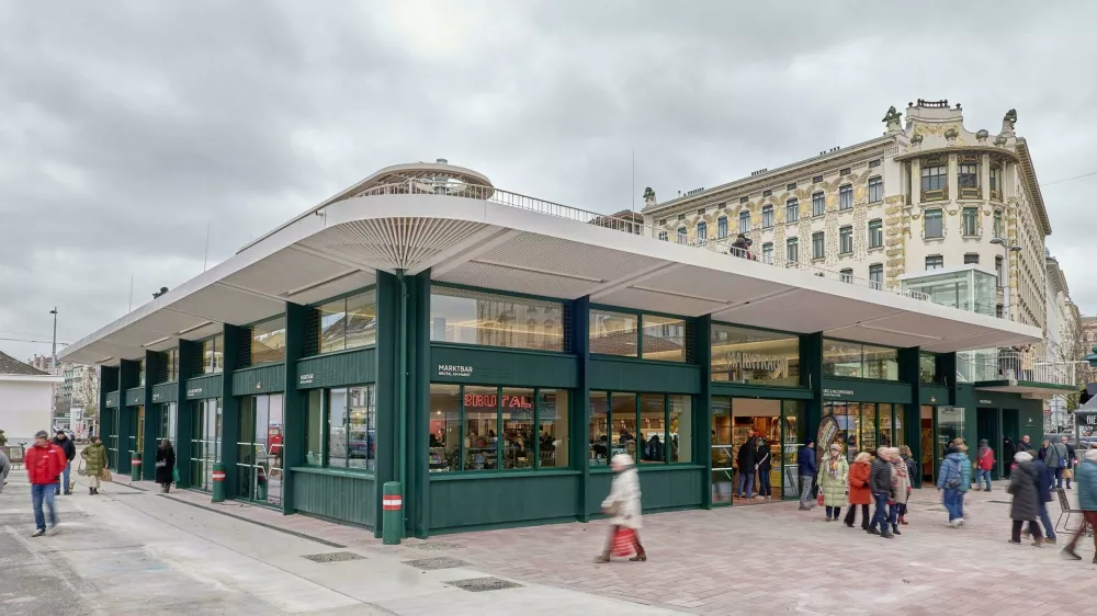 Posebno evrovizijsko podobo je dobila tudi prenovljena pokrita tržnica na Naschmarktu. F Stadt Wiena/Markus Wache