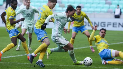 - Dimitar Mitrovski,- Maj Mittendorfer,- 21.02.2026. - 1. liga SNL, nogomet: NK Olimpija - NK Koper.//FOTO: Bojan Velikonja