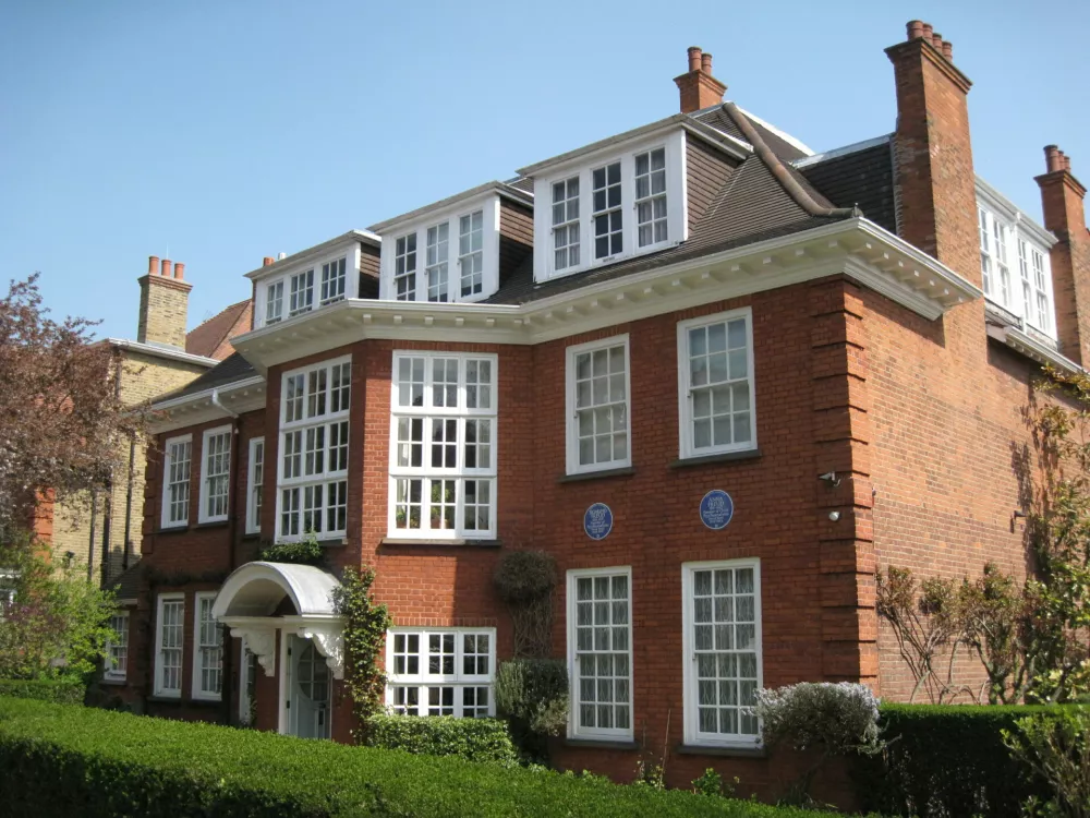 Freudov zadnji dom, zdaj Freudov muzej na Maresfield Gardens 20 v Hampsteadu v severnem Londonu / Foto: Wikipedija