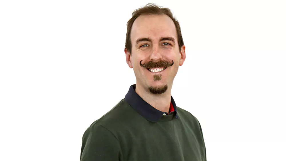 Aljaž PotočnikZA ONLINE - Redakcija Dnevnik 2024 - portreti za komentarje in kolumne - kolumnisti - komentatorji &ndash; novinarji - //FOTO: Tomaž Skale