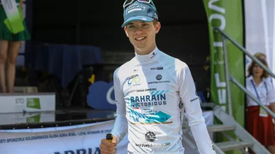 Jakob OMRZEL08.06.2025 - Kolesarska dirka po sloveniji - kolesarstvo - cilj Novo MestoFoto: Luka Cjuha