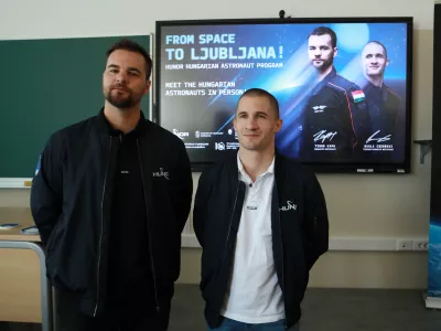 22.04.2026 - Madžarska astronavta Tibor Kapu, Gyula CserenyiStrojna fakultetaFoto:Tomaž Skale
