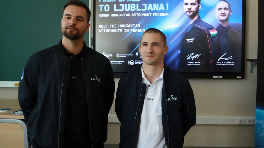 22.04.2026 - Madžarska astronavta Tibor Kapu, Gyula CserenyiStrojna fakultetaFoto:Tomaž Skale