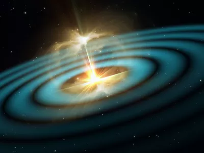 Umetni&scaron;ka upodobitev gravitacijskih valov / Foto: Istock