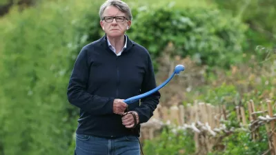 Former British ambassador to the U.S. Peter Mandelson walks outside his residence, on the day that Britain's Prime Minister Keir Starmer is expected to make a statement on the vetting process for Peter Mandelson's appointment as British Ambassador to the United States, in London, Britain, April 20, 2026. REUTERS/Toby Melville