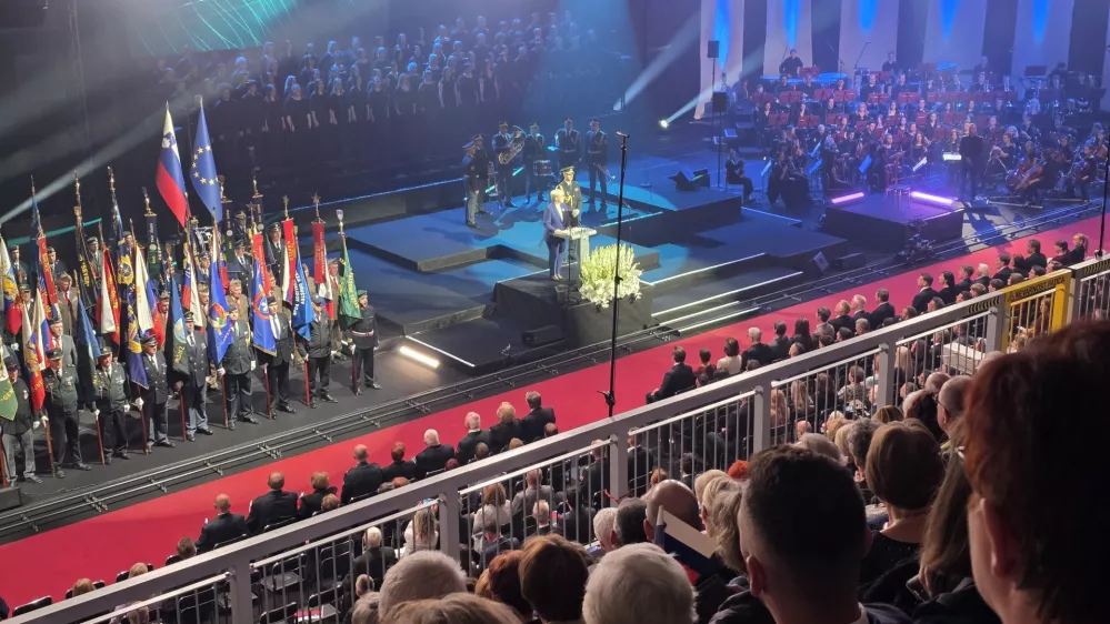 Brezice.Drzavna slovesnost ob dnevu upora proti okupatorju.Foto: STA