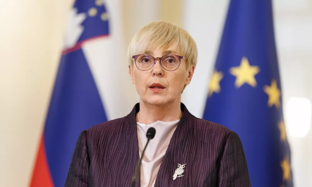 Ljubljana, predsedniska palaca.Izjava za medije predsednice republike Natase Pirc Musar po neformalnih pogovorih s predsednico in predsedniki strank, ki so se po neuradnih izidih parlamentarnih volitev uvrstile v DZ.