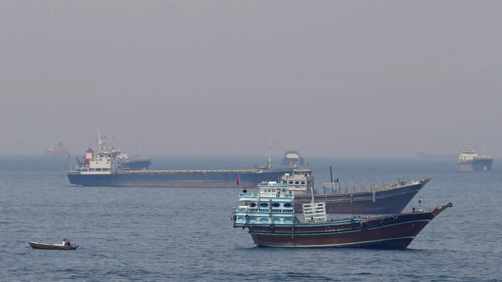 Ships and boats in the Strait of Hormuz off the coast of Musandam, Oman, April 20, 2026. REUTERS