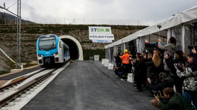 - Tunel Dekani,- Vlak, Slovenske železnice,- 11.03.2026. - Slavnostni dogodek ob prevoznosti proge Divača Koper, 2. tir.//FOTO: Bojan Velikonja
