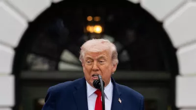 President Donald Trump speaks during a State Visit arrival ceremony for Britain's King Charles III and Queen Camilla on the South Lawn of the White House, Tuesday, April 28, 2026, in Washington. (AP Photo/Alex Brandon)