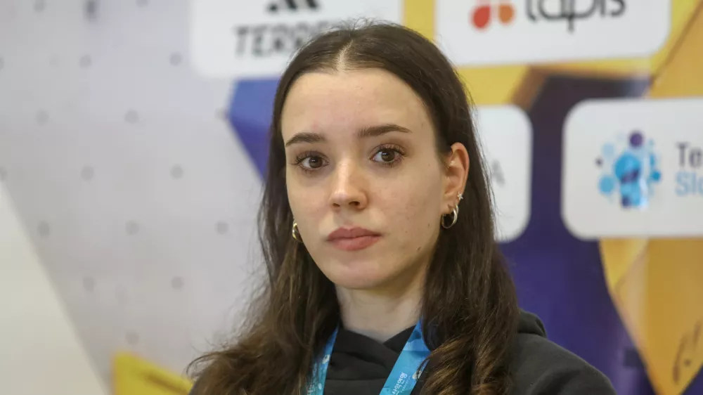 Rosa Rekar2.10.2025 - planinska zveza - &scaron;portno plezanje - tiskovna konferenca po svetovnem prvenstvuFoto: Luka Cjuha