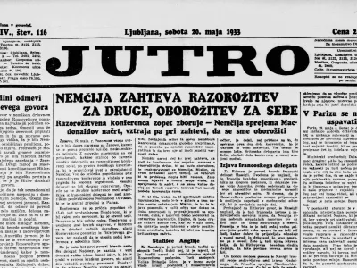 Naslovnica časnika Jutro iz maja 1933. / Foto: Dlib