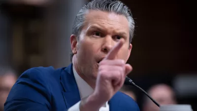 Secretary of Defense Pete Hegseth testifies before the Senate Armed Services Committee, on Capitol Hill, in Washington, Thursday, April 30, 2026. (AP Photo/Cliff Owen)