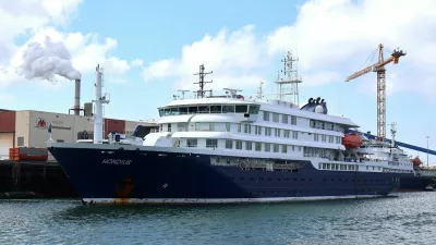 An archive image of the cruise ship Hondius, in Vlissingen, Netherlands May 17, 2025. The MV Hondius, a Netherlands-based cruise ship, was hit by a suspected outbreak of hantavirus, authorities and media reports said on May 3, 2026. IMAGE OBTAINED BY REUTERS/Handout via REUTERS  THIS IMAGE HAS BEEN SUPPLIED BY A THIRD PARTY NO RESALES. NO ARCHIVES.    TPX IMAGES OF THE DAY    VERIFICATION: - Reuters confirmed the location from the shipyard, signage and fuel depot which matched file and satellite images. - Coordinates of the shipyard: 51.461283930722175, 3.6998162498897433. - The date when the pictures were taken was verified by original file metadata.