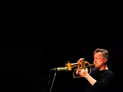 Trobentač Tomaž Gaj&scaron;t. Foto: Marko Alpner