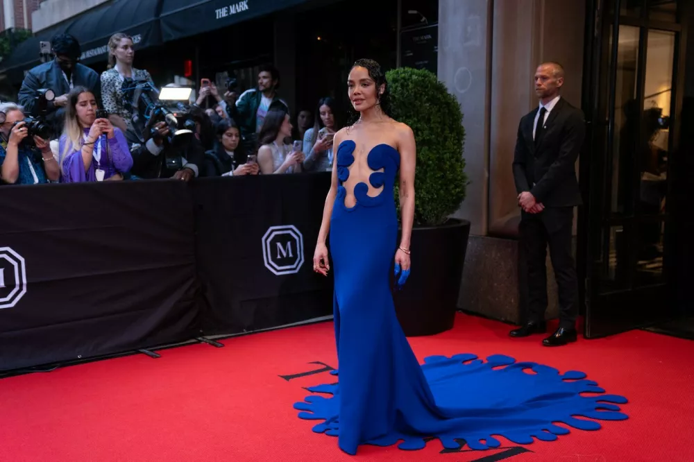 NEW YORK, NEW YORK - MAY 04: Tessa Thompson at The Mark Hotel Met Gala 2026 departures at The Mark Hotel on May 04, 2026 in New York City. Lokman Vural Elibol / Anadolu/ABACAPRESS.COM,Image: 1096611292, License: Rights-managed, Restrictions:, Model Release: no