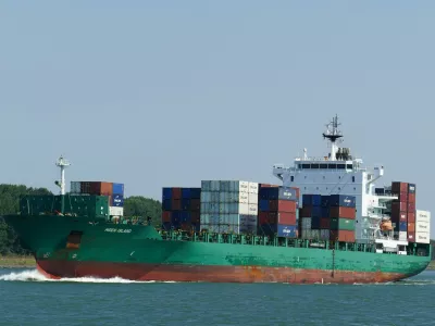Moen Island, currently named CMA CGM San Antonio, the vessel CMA CGM said which was the target of an attack while transiting the Strait of Hormuz on Tuesday, in a location given as Rozenburg, Netherlands, August 3, 2018. Henk Jungerius/via REUTERS THIS IMAGE HAS BEEN SUPPLIED BY A THIRD PARTY. MANDATORY CREDIT. NO RESALES. NO ARCHIVES.  Verification Lines: Reuters could not verify the location, but it was given as Rozenburg, Netherlands from the source. Date when the photos were taken was verified from the metadata on the original image files.