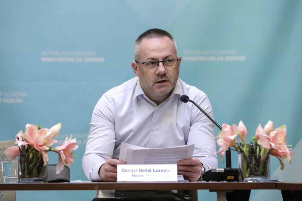 Danijel Be&scaron;ič Loredan, minister za zdravje - 13.03.2023 &ndash; novinarska konferenca ministra za zdravje Danijela Be&scaron;iča Loredana, na kateri se je odzval na aktualne tematike na področju zdravstva //FOTO: Jaka Gasar