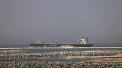 A cargo ship docked at the Port of Fujairah, as the U.S.-Israel conflict with Iran limits marine traffic in the Strait of Hormuz, in Fujairah, United Arab Emirates, May 6, 2026. REUTERS/Amr Alfiky