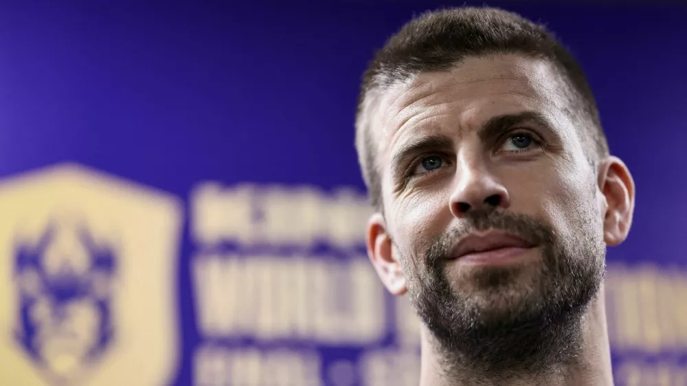 FILE PHOTO: Gerard Pique attends a press conference in Sao Paulo, Brazil, January 16, 2026. REUTERS/Amanda Perobelli/File Photo