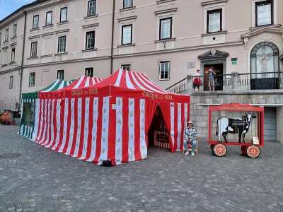 &Scaron;e vse do nedelje vabljeni v cirkus na Pre&scaron;ernovem trgu. Foto: Vesna Levičnik