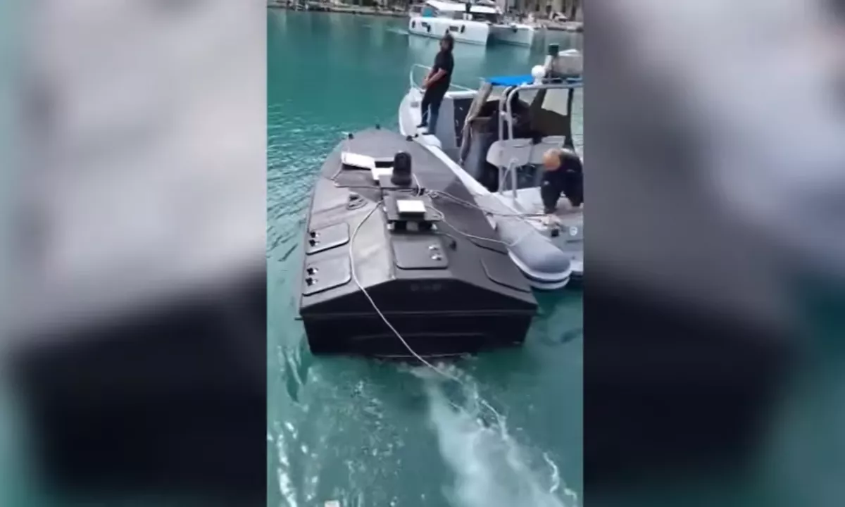 Lahko bi šlo za ukrajinski pomorski dron Magura V5.