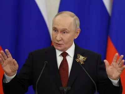 Russian President Vladimir Putin speaks during a press conference in Moscow, Russia May 9, 2026. REUTERS/Ramil Sitdikov/Pool