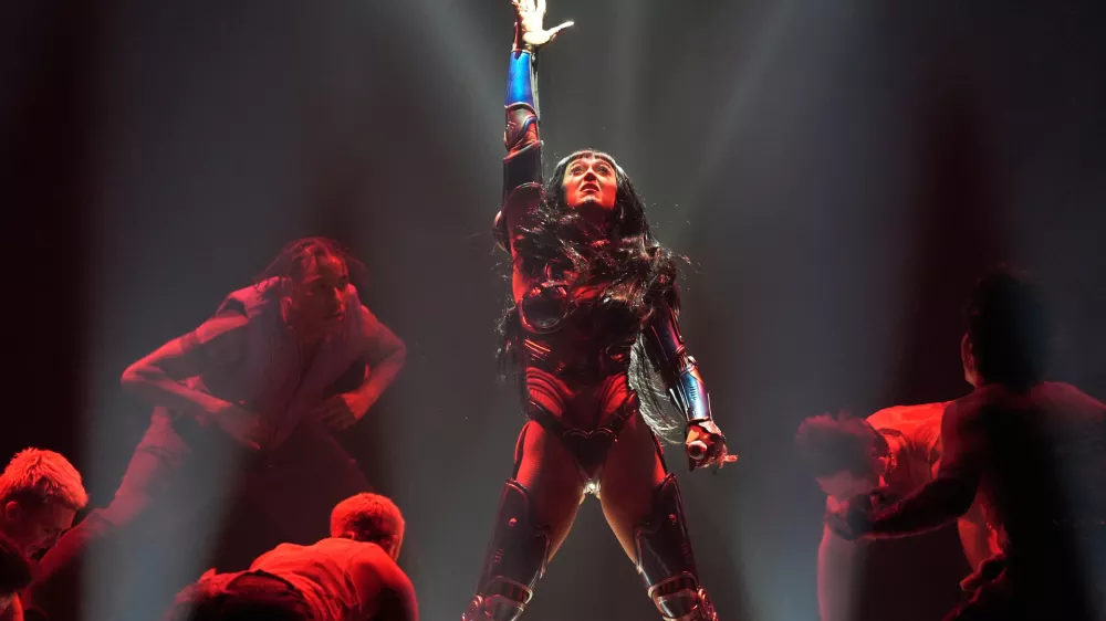 FILE - Katy Perry performs as part of the "Lifetimes Tour" on July 15, 2025, at Kia Forum in Inglewood, Calif. (AP Photo/Chris Pizzello, File)