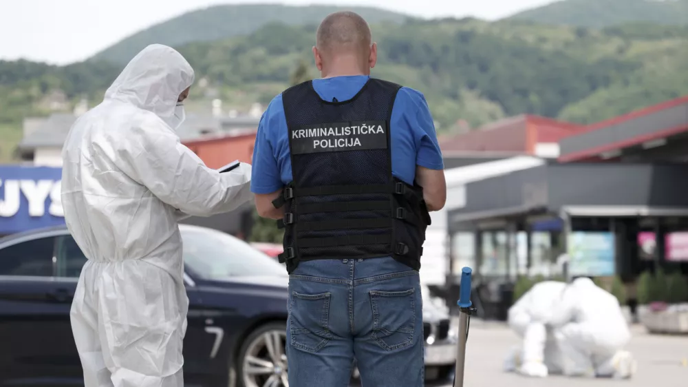 10.05.2026., Krapina - Policija obavlja ocevid na mjestu ubojstva voditelja Sluzbe kriminalisticke policije u PU krapinsko-zagorskoj Roberta Grileca. Photo: Josip Mikacic/PIXSELL