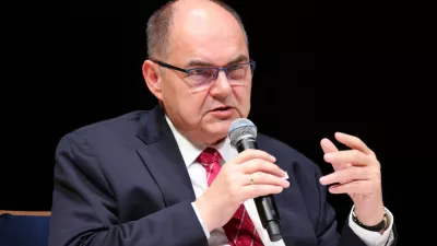 FILE - High Representative for Bosnia and Herzegovina Christian Schmidt speaks during a panel discussion at the NATO Parliamentary Assembly in Dayton, Ohio, Friday, May 23, 2025. (AP Photo/Paul Vernon, File)