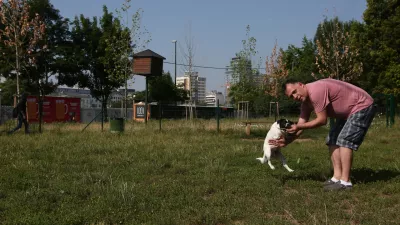 - 21.06.2019 -  Pasji park Župančičeva jama v Ljubljani - pasje igri&scaron;če med Vilharjevo in Železno cesto, nasproti železni&scaron;kega podhoda  - pes -//FOTO: Luka Cjuha.
