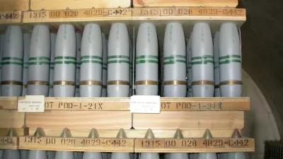 Mustard gas-filled 105mm projectiles are seen inside a chemical storage igloo, at the Pueblo Chemical Depot in an undated photo provided by the U.S. Army Chemical Materials Activity (CMA) in Pueblo, Colorado. The destruction of 2,600 tons of World War Two-era mustard agent weapons banned by international treaty began on March 18, 2015 at a U.S. Army depot in southern Colorado, officials said. REUTERS/U.S. Army Chemical Materials Activity/handout via Reuters (UNITED STATES - Tags: MILITARY SCIENCE TECHNOLOGY) - RTR4TXVD