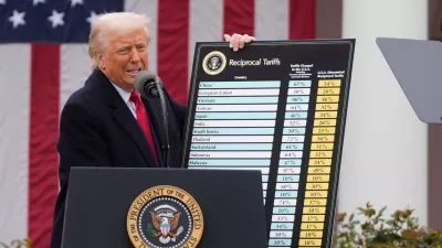 FILE - President Donald Trump speaks during an event to announce new tariffs in the Rose Garden at the White House on April 2, 2025, in Washington. (AP Photo/Mark Schiefelbein, File)