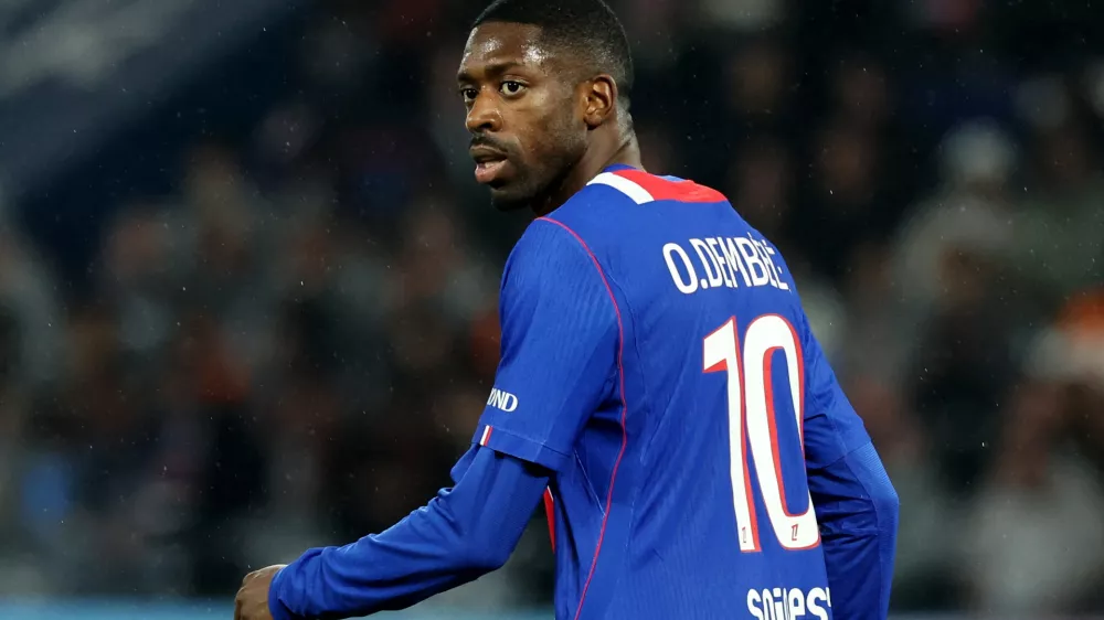 Soccer Football - Ligue 1 - Paris St Germain v Brest - Parc des Princes, Paris, France - May 10, 2026 Paris St Germain's Ousmane Dembele REUTERS/Catherine Steenkeste