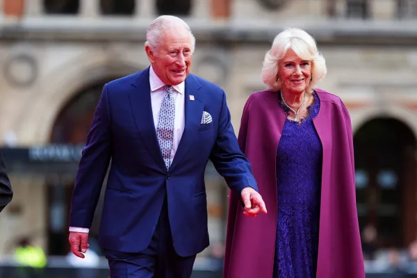 King Charles III and Queen Camilla attending A King's Trust Celebration at the Royal Albert Hall, London, to mark the 50th anniversary of the charity. Picture date: Saturday May 9, 2026.  Aaron Chown/Pool via REUTERS