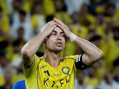 Soccer Football - Saudi Pro League - Al Nassr v Al Hilal - Al Awwal Park, Riyadh, Saudi Arabia - May 12, 2026 Al Nassr's Cristiano Ronaldo reacts REUTERS/Hamad I Mohammed   TPX IMAGES OF THE DAY