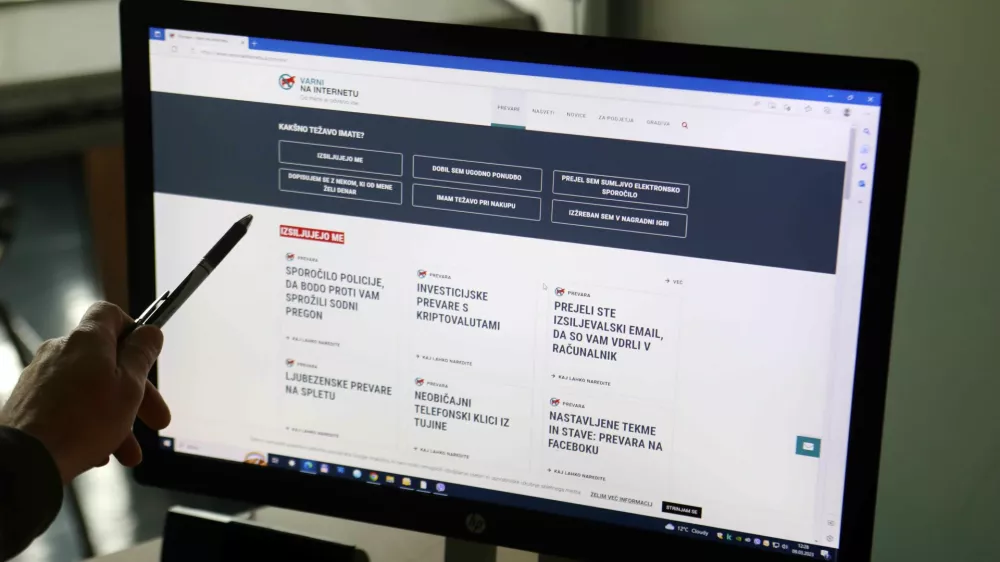 09.03.2023 - Spetne prevare - spletna stran Varni na spletu - internet//FOTO: Tomaž Skale