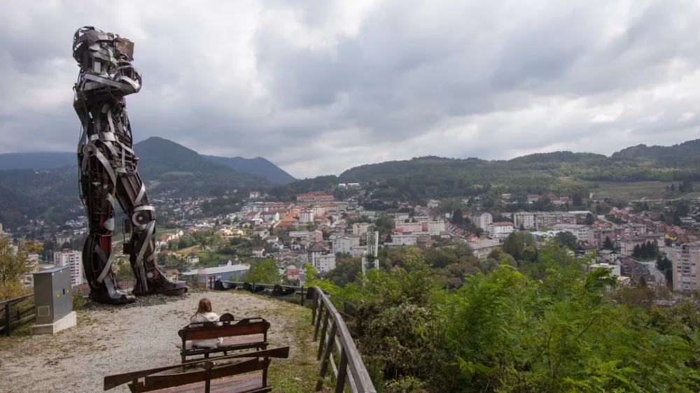 18.09.2024 - Trbovlje - Kip Rudar Prometej REPORTAŽA ZA OBJEKTIV - ZAPIRANJE RUDNIKA - &Scaron;ALE&Scaron;KA DOLINA - ZASAVJEFOTO: Luka Cjuha / Foto: Luka Cjuha