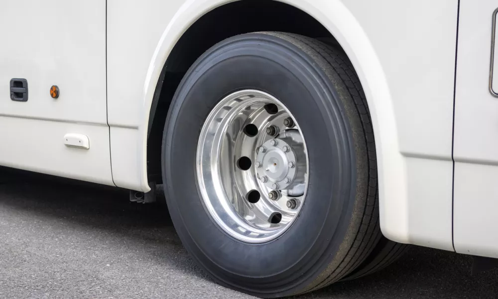 large bus tyre.