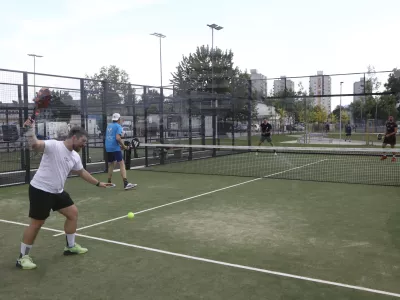 18.5.2026 - &scaron;portni park Savsko naselje - otvoritev - igri&scaron;če - padelFoto: Luka Cjuha