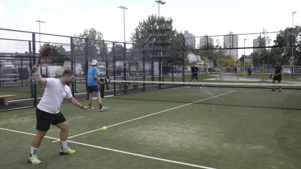 18.5.2026 - &scaron;portni park Savsko naselje - otvoritev - igri&scaron;če - padelFoto: Luka Cjuha