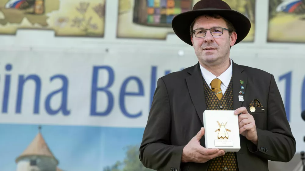 Beltinci.21. slovenski cebelarski praznik v Beltincih.Predsednik ČZS Bo&scaron;tjan Noč