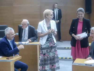 Vida Čadonič &Scaron;pelič med pogovorom s Tanjo Fajon lani v parlamentu. / Foto: Jaka Gasar/dokumentacija / Foto: Jaka Gasar/dokumentacija