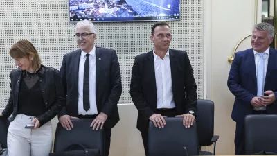 MARJAN TROBIŠ, predsednik Združenje delodajalcev Slovenije- 04.07.2023 - Ekonomsko-socialni svet - izredna seja ESS - razprava o vodenju socialnega dialoga. //FOTO: Jaka Gasar