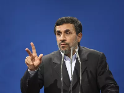 FILE - In this Oct. 29,. 2011file photo, Iranian President Mahmoud Ahmadinejad gestures as he delivers a speech during a meeting with guests of The Press Union of the Islamic World, at the presidency compound, Tehran, Iran. Iran is ready to revive talks with the world powers, President Mahmoud Ahmadinejad said Thursday, Jan. 26, 2012 as toughening sanctions aim at forcing Tehran to sharply scale back its nuclear program. (AP Photo/Vahid Salemi, File)