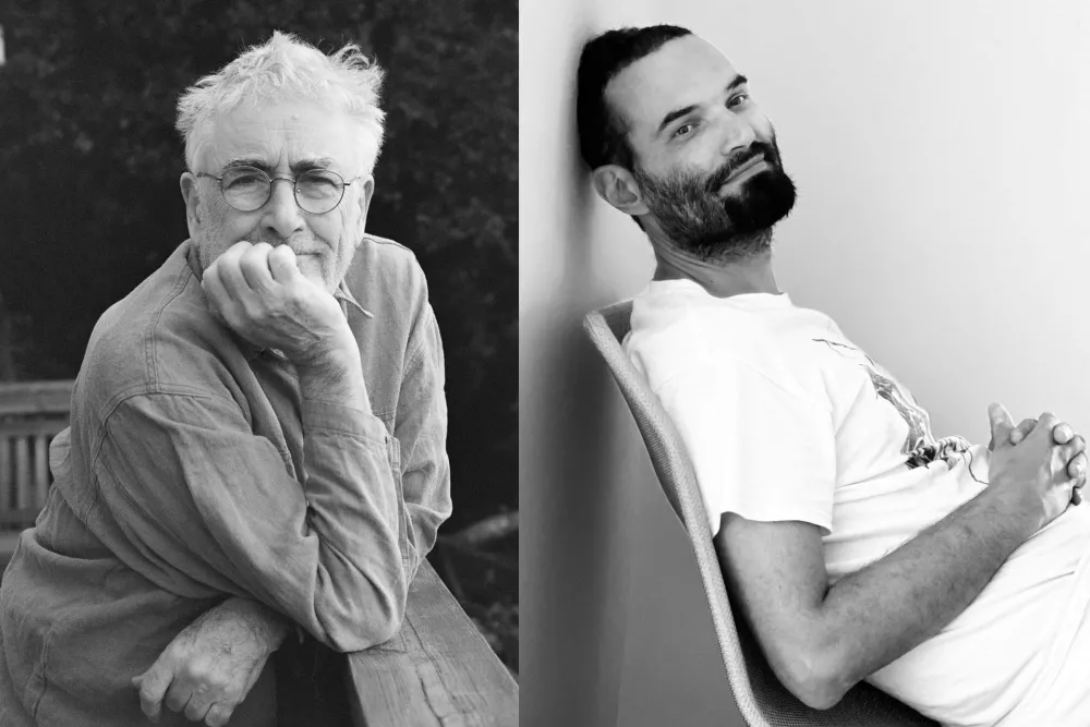 Med slovenskimi izvajalci na Jazz Cerkno 2026 bo tudi bobnar Jaka Berger, tokrat v tandemu z legendarnih+m angle&scaron;kim kitaristom Fredom Frithom. F Lucia Liss Aneta Bec / arhiv festivala