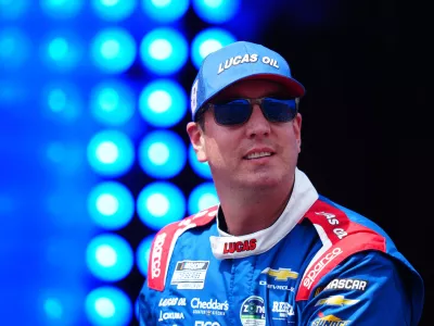 FILE - Kyle Busch is introduced during the NASCAR All-Star auto race at Dover Motor Speedway, Sunday, May 17, 2026, in Dover, Del. (AP Photo/Derik Hamilton, File, File)