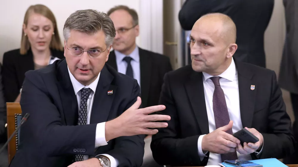 15.11.2023., Zagreb - Na 38. sjednici Odbor za obranu raspravlja o prijedlogu za iskazivanje povjerenja Ivanu Anusicu za obavljanje duznosti ministra obrane i potpredsjednika Vlade RH. Kandidata za ministra odboru je predstavio premijer Plenkovic. Photo: Patrik Macek/PIXSELL