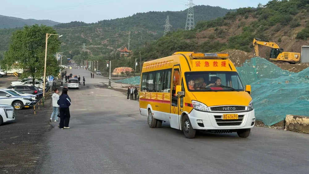 This photo released by Xinhua News Agency, shows a scene at the rescue site of the Liushenyu coal mine in Changzhi city, China's Shanxi Province, Saturday, May 23, 2026. (Cao Yang/Xinhua via AP)